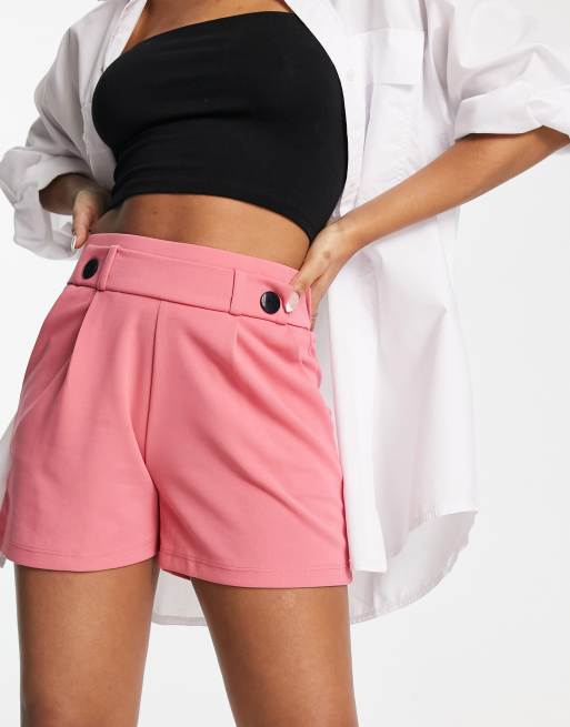 Pantalones cortos rosas de sastre con detalle de botones de JDY (parte de un conjunto)