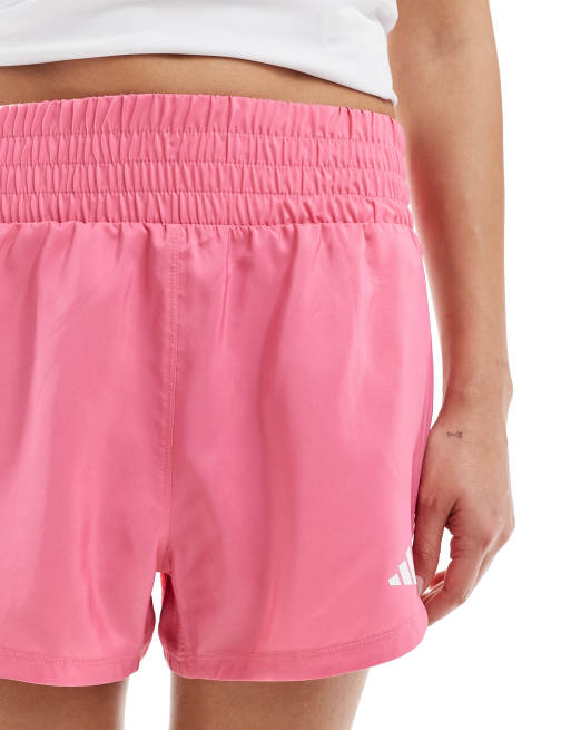 Pantalones cortos rosas de talle alto Pacer de adidas Training, 3 de 5