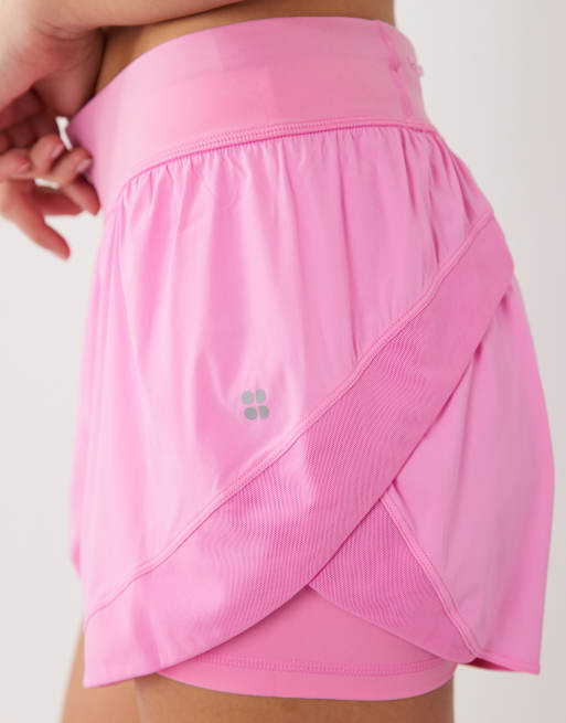 Pantalones cortos rosas para correr Tempo de Sweaty Betty, 5 de 5