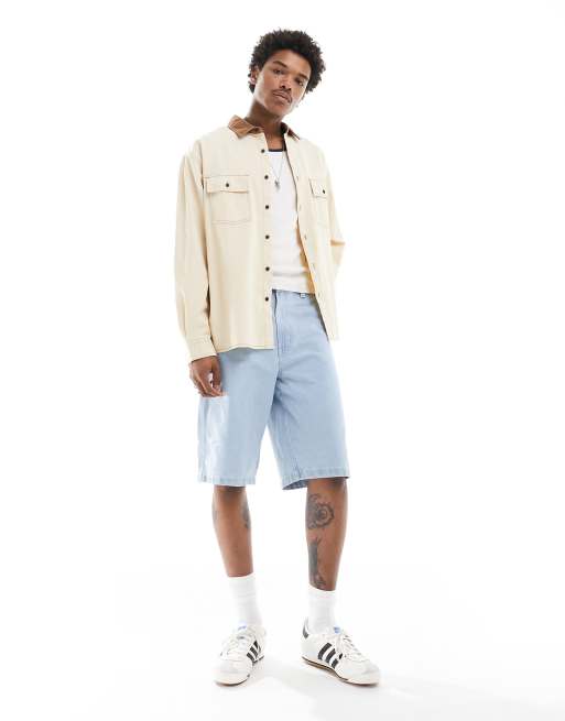 Pantalones cortos vaqueros azul claro con lavado claro envejecido Madison de Dickies