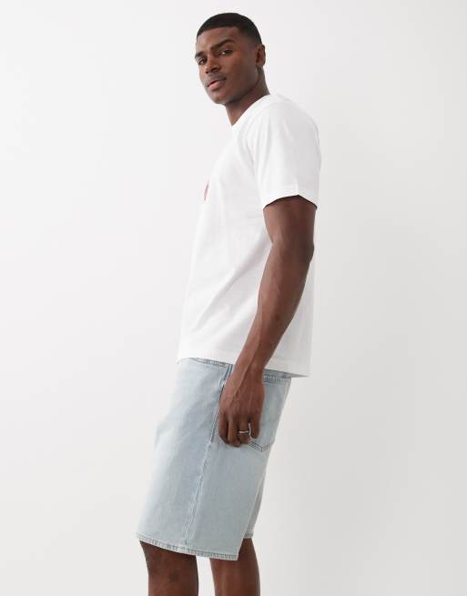 Pantalones cortos vaqueros azul claro de corte suelto Tony de Jack & Jones, 3 de 5