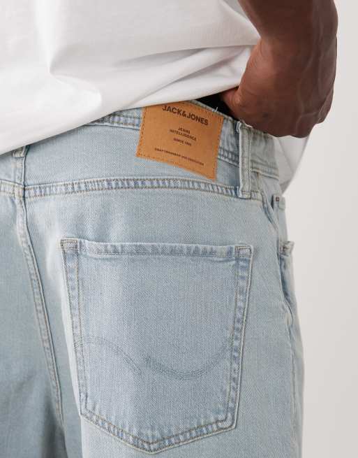 Pantalones cortos vaqueros azul claro de corte suelto Tony de Jack & Jones, 4 de 5