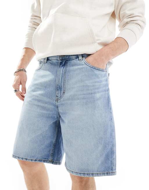 Pantalones cortos vaqueros azul lunar de corte suelto Galaxy de Weekday 