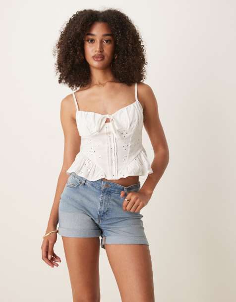 Pantalones cortos vaqueros azul medio con bajos vueltos de JDY - view 1