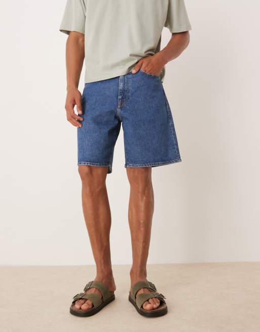 Pantalones cortos vaqueros azul medio de corte estándar Alex de Selected , 2 de 5