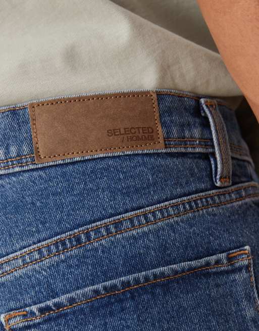 Pantalones cortos vaqueros azul medio de corte estándar Alex de Selected , 3 de 5