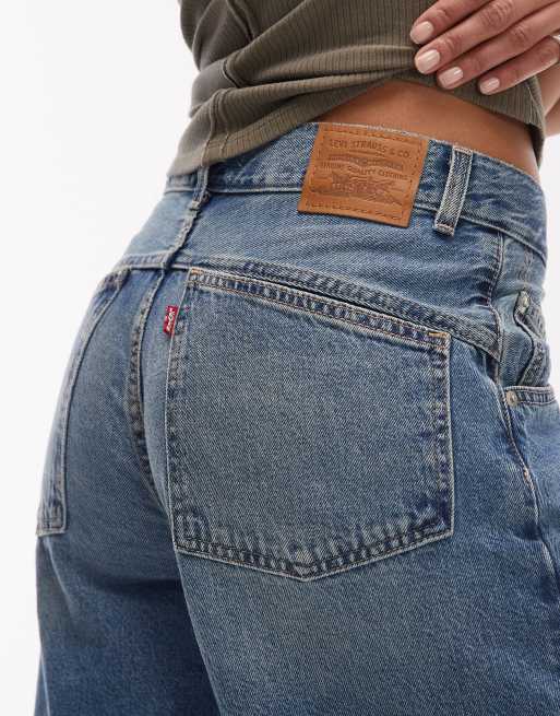 Pantalones cortos vaqueros azul medio de corte muy holgado alargado de Levi's, 3 de 5