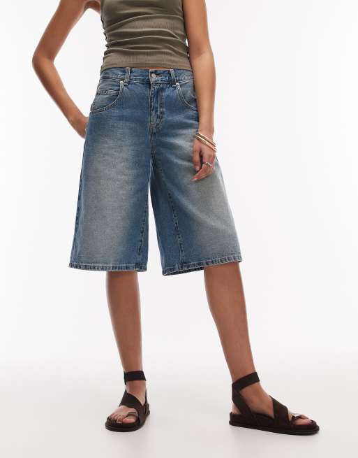 Pantalones cortos vaqueros azul medio de corte muy holgado alargado de Levi's, 4 de 5