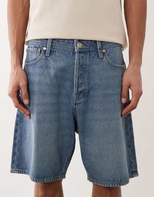 Pantalones cortos vaqueros azul medio de corte suelto Tony de Jack & Jones, 4 de 5