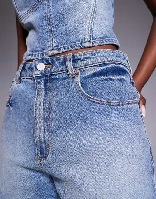 Pantalones cortos vaqueros azul medio de talle alto de Abrand , 5 de 5