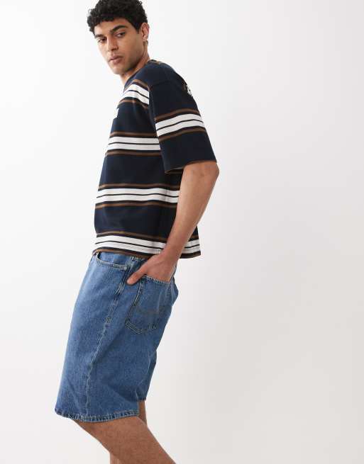 Pantalones cortos vaqueros azul medio holgados Alex de Jack & Jones, 3 de 5