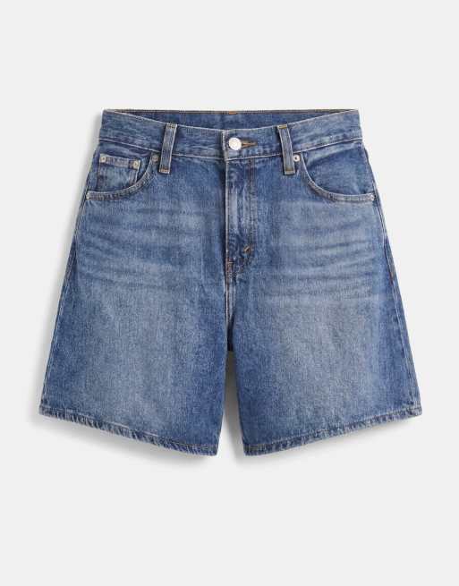 Pantalones cortos vaqueros azul medio holgados de talle alto de Levi's, 6 de 7