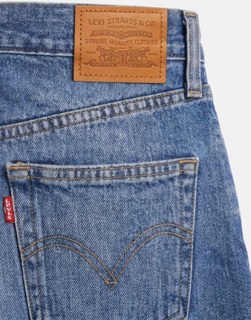 Pantalones cortos vaqueros azul medio holgados de talle alto de Levi's, 8 de 9