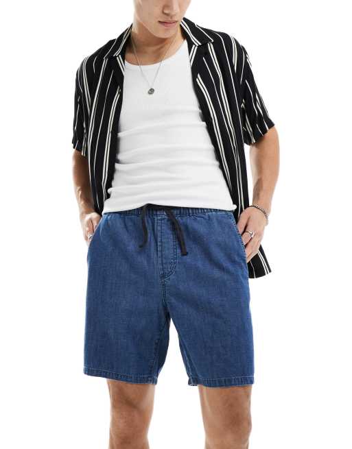 Pantalones cortos vaqueros azul medio sin cierres de ONLY & SONS
