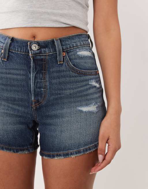 Pantalones cortos vaqueros azul oscuro 501 Hourglass de Levi's, 5 de 5