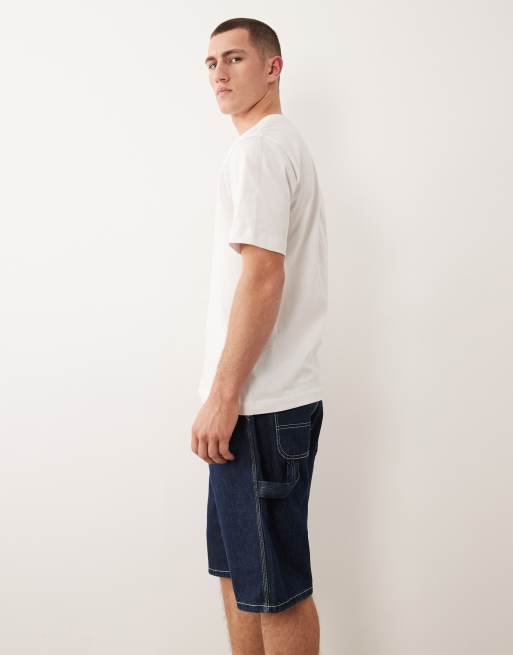 Pantalones cortos vaqueros azul oscuro holgados de estilo carpintero Alex de Jack & Jones, 3 de 5