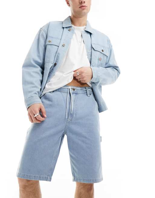 Pantalones cortos vaqueros azules con lavado claro envejecido Garyville de Dickies