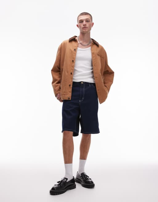 Pantalones cortos vaqueros azules de corte alargado con lavado oscuro Simple de Carhartt WIP, 5 de 5