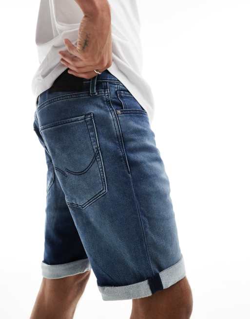Pantalones cortos vaqueros azules de corte alargado de Jack & Jones, 2 de 5