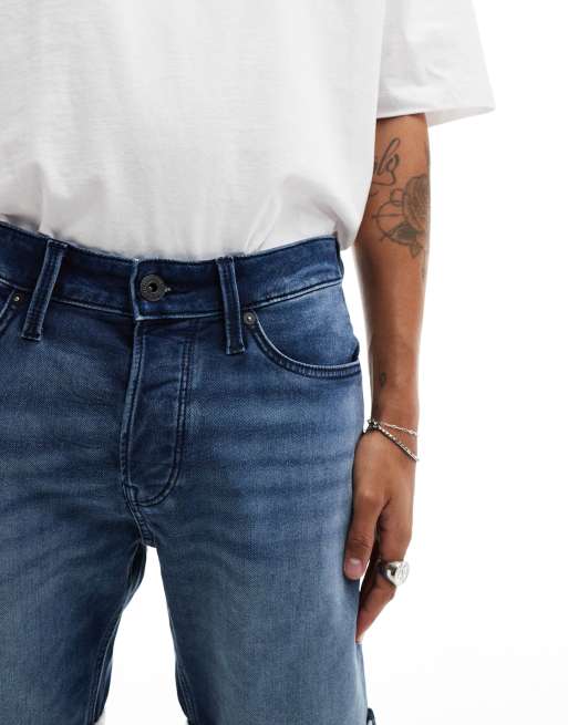 Pantalones cortos vaqueros azules de corte alargado de Jack & Jones, 5 de 5