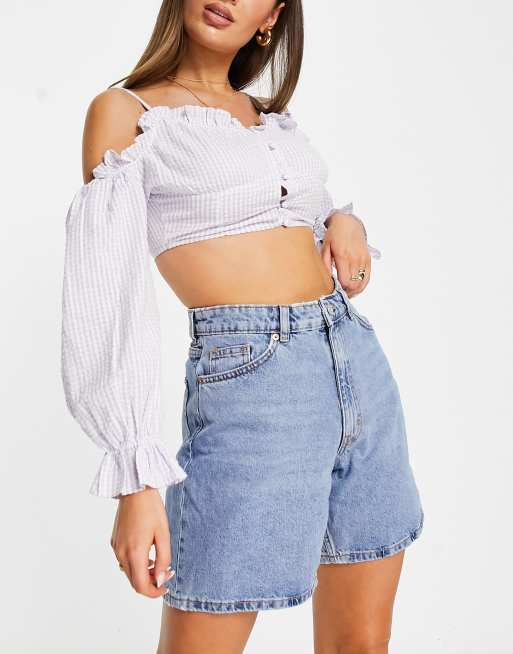Pantalones cortos vaqueros azules de Monki