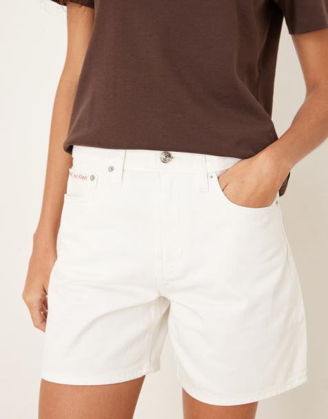 Pantalones cortos vaqueros blancos de estilo años 90 Signature de Calvin Klein Jeans - view 1