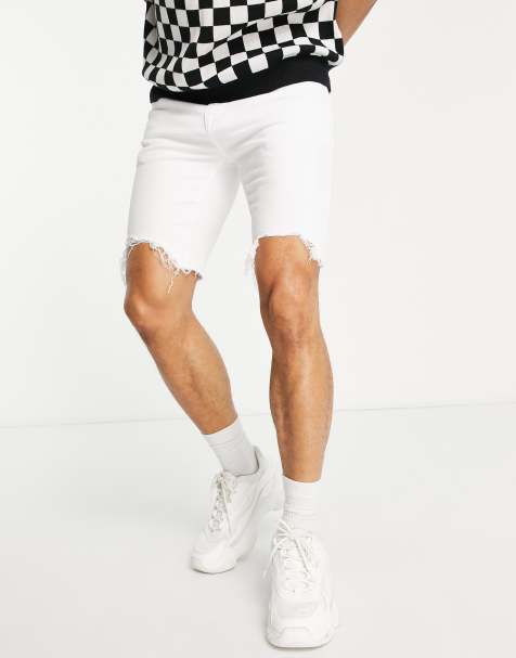 Pantalones blancos cortos discount hombre