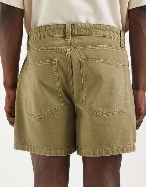 Pantalones cortos vaqueros caquis de corte alargado de ASOS DESIGN, 5 de 5