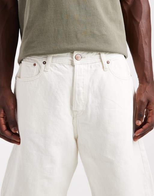 Pantalones cortos vaqueros color crema de corte suelto Tony de Jack & Jones, 4 de 5