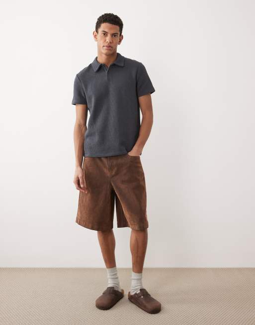 Pantalones cortos vaqueros color tostado estilo bermudas de ASOS DESIGN