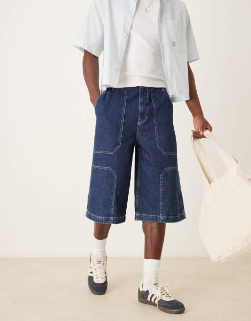 Pantalones cortos vaqueros de corte alargado con lavado crudo de ASOS DESIGN, 5 de 5