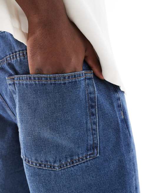 Pantalones cortos vaqueros de corte recto con lavado azul oscuro Edge de ONLY & SONS, 5 de 5