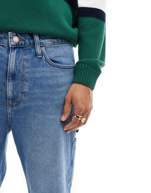 Pantalones cortos vaqueros de corte skater estilo carpintero con lavado medio de Tommy Jeans, 4 de 5