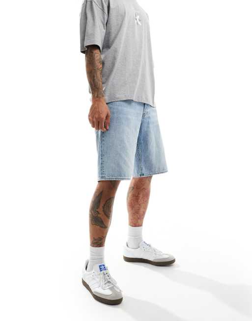 Pantalones cortos vaqueros de corte suelto con lavado azul claro de G-Star