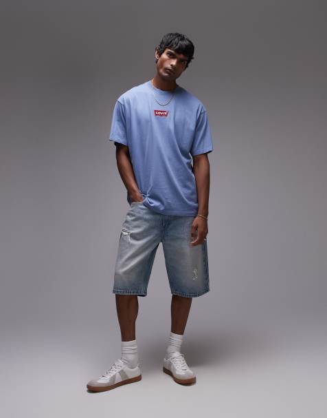 Pantalones cortos vaqueros de corte suelto con lavado claro y acabado desgastado 469 de Levi's - view 1