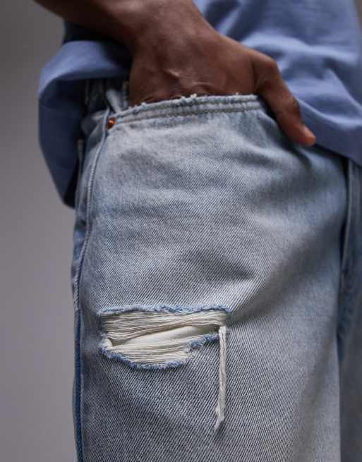 Pantalones cortos vaqueros de corte suelto con lavado claro y acabado desgastado 469 de Levi's, 4 de 5