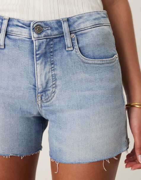 Pantalones cortos vaqueros de talle medio con lavado claro de Calvin Klein Jeans - view 1