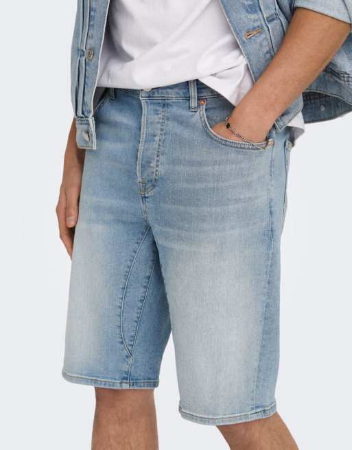 Pantalón Vaquero Bermuda Tejana Hombre Shorts Vaqueros Pantalones