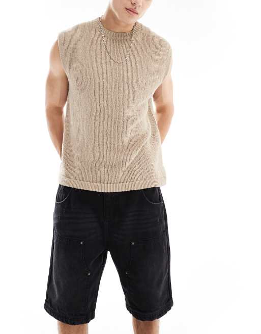 Pantalones cortos vaqueros estilo carpintero con lavado negro de Good For Nothing