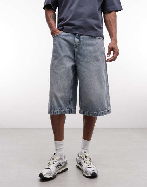 Pantalones cortos vaqueros gris lavado de corte alargado de ASOS DESIGN, 3 de 5