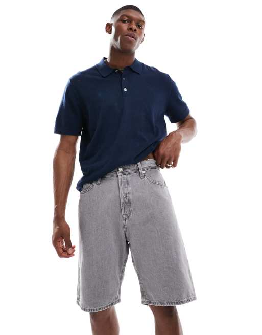 Pantalones cortos vaqueros gris lavado holgados de Jack & Jones, 3 de 5