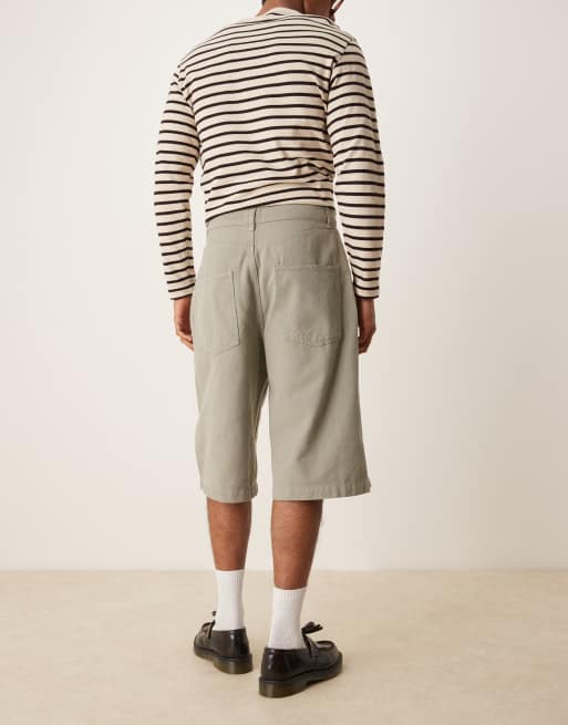 Pantalones cortos vaqueros grises de corte alargado de ASOS , 5 de 5