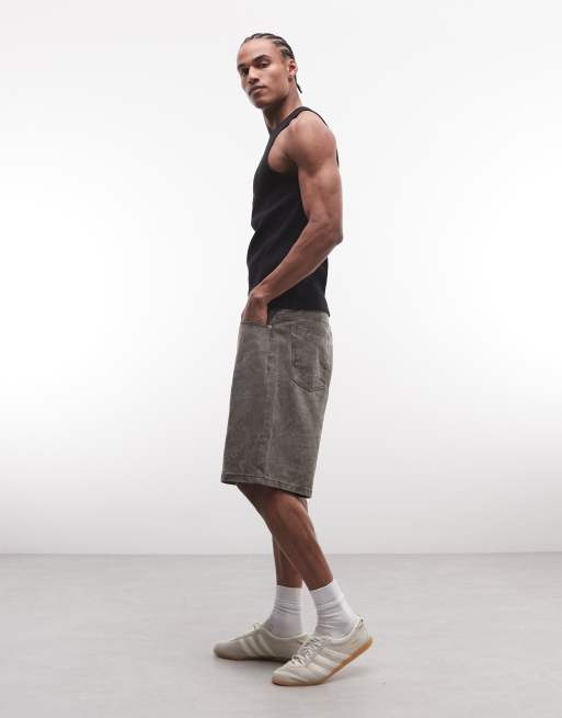 Pantalones cortos vaqueros holgados con lavado negro oliva Bigwig de Obey, 2 de 5