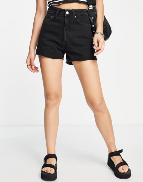 Pantalones cortos vaqueros negro descolorido Rowe de Weekday - view 1