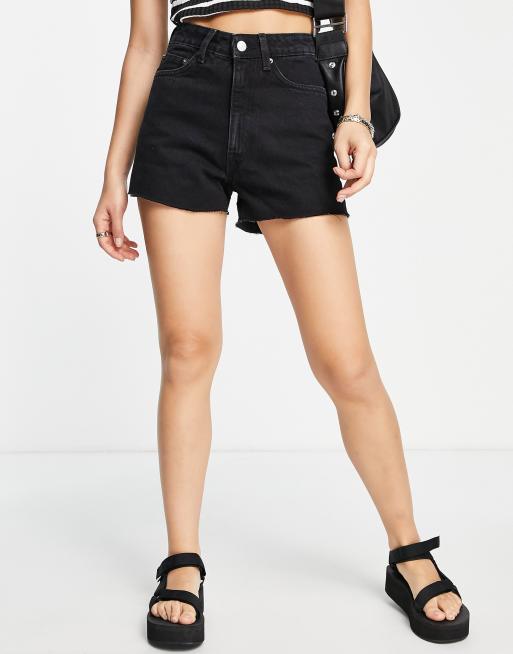 Pantalones cortos vaqueros negro descolorido Rowe de Weekday