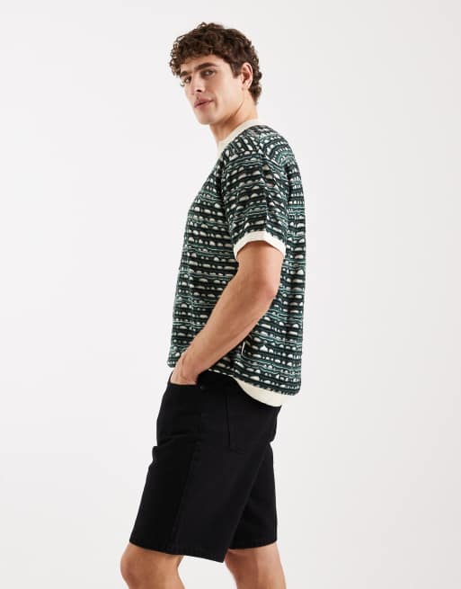 Pantalones cortos vaqueros negro intenso de corte suelto Valencia de Redefined Rebel, 3 de 5