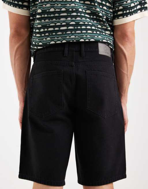 Pantalones cortos vaqueros negro intenso de corte suelto Valencia de Redefined Rebel, 4 de 5