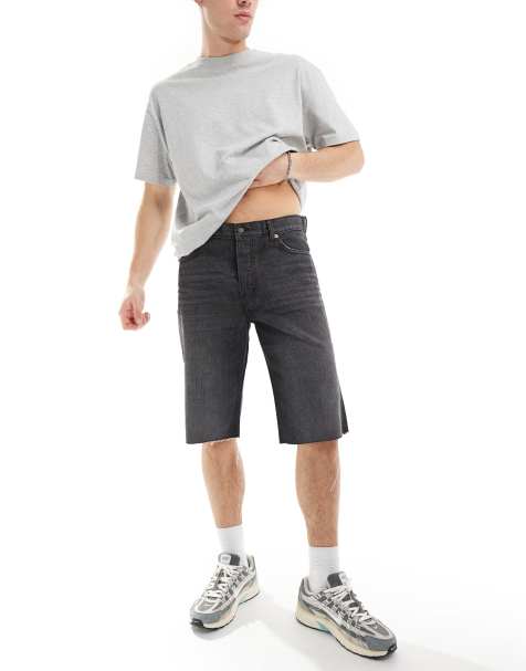 Pantalones cortos vaqueros negro lavado por la rodilla Civic de Weekday - view 1