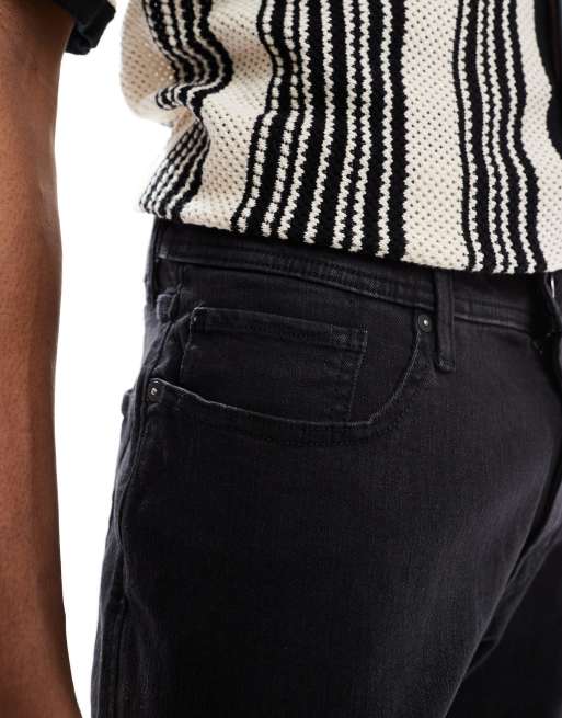Pantalones cortos vaqueros negros con bajos vueltos de JJ Rebel , 4 de 5