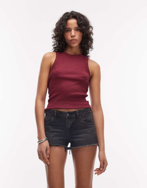 Pantalones cortos vaqueros negros de talle bajo de Levi's, 3 de 5